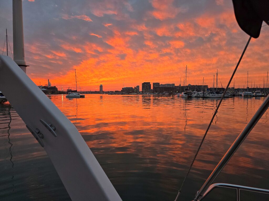 Solnedgång över Baltimore